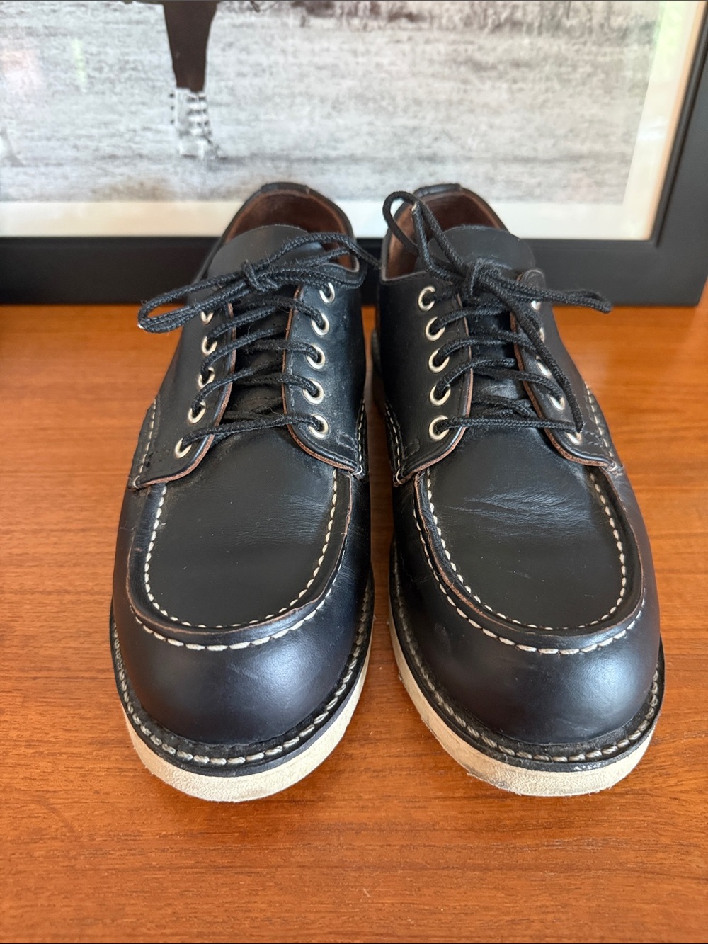 Red‎ Wing 8090 Oxford Black Featherstone Leather Sz 8D euro 41 Made in USA